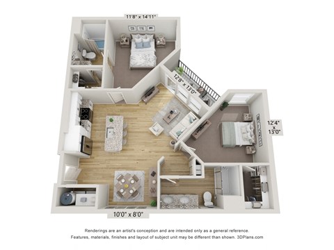 bedroom floor plan | apartments in pittsburgh pa | the alden